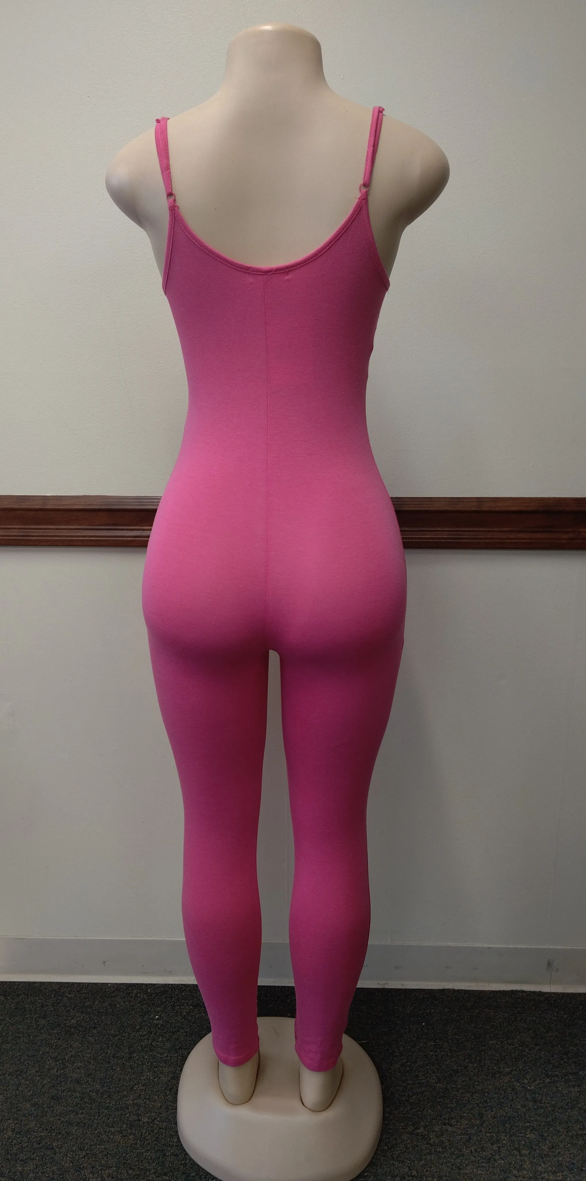 Fuchsia Spaghetti Strap Romper (Lots of stretch) Available in Sizes M-L