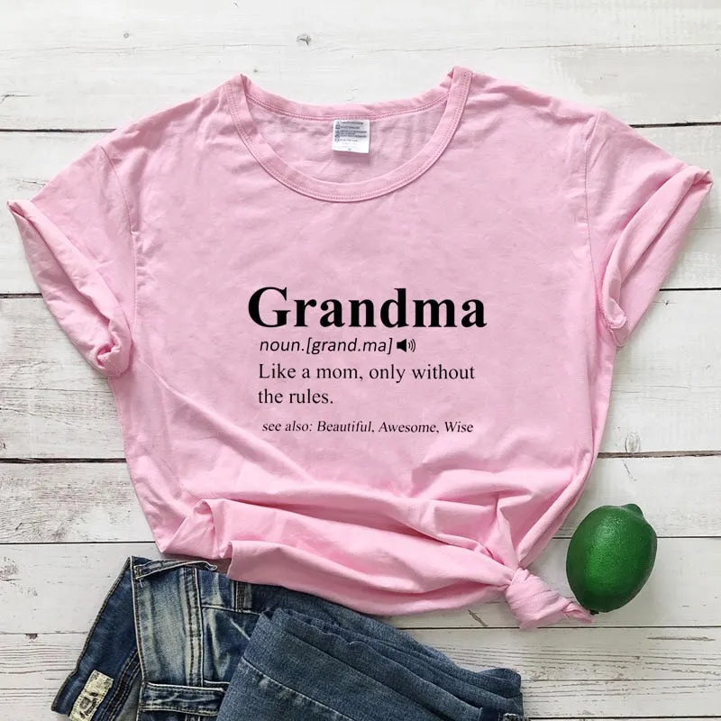 Grandma Print Design Casual Graphic Summer T Shirt
