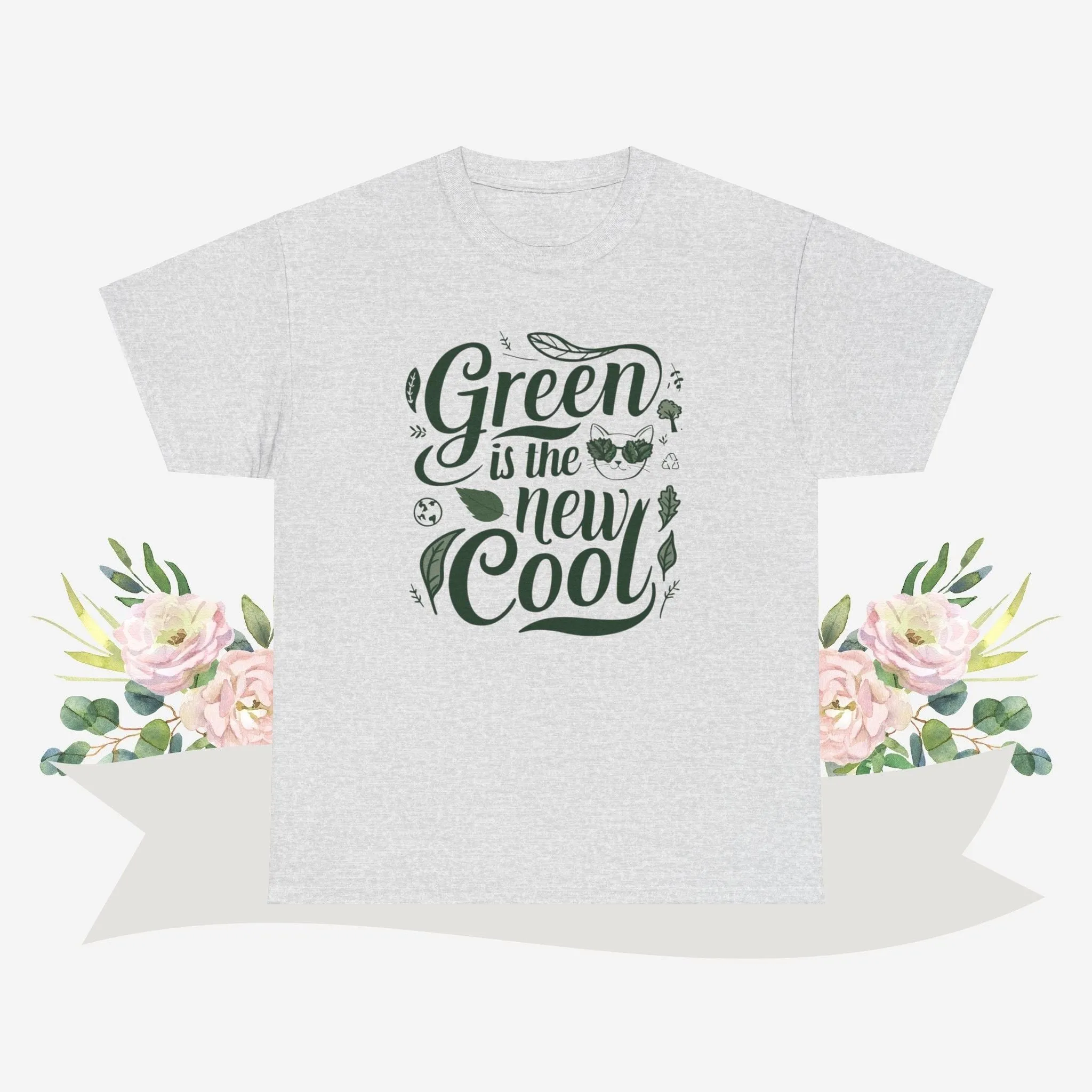 Green Is The New Cool Cotton Crew Neck Tshirt