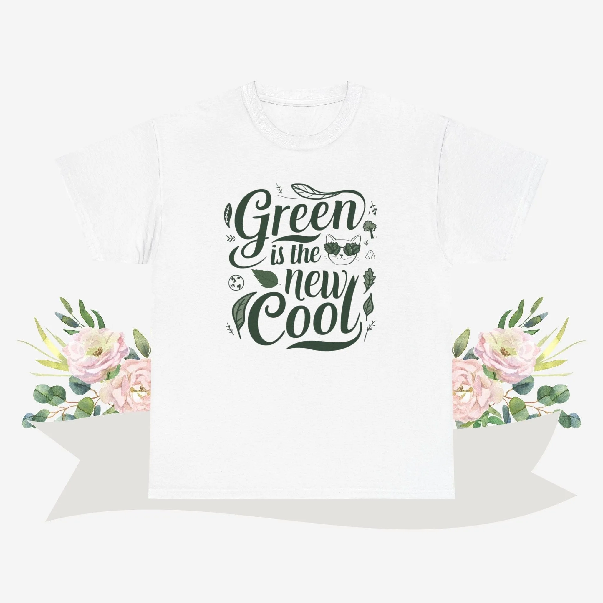 Green Is The New Cool Cotton Crew Neck Tshirt