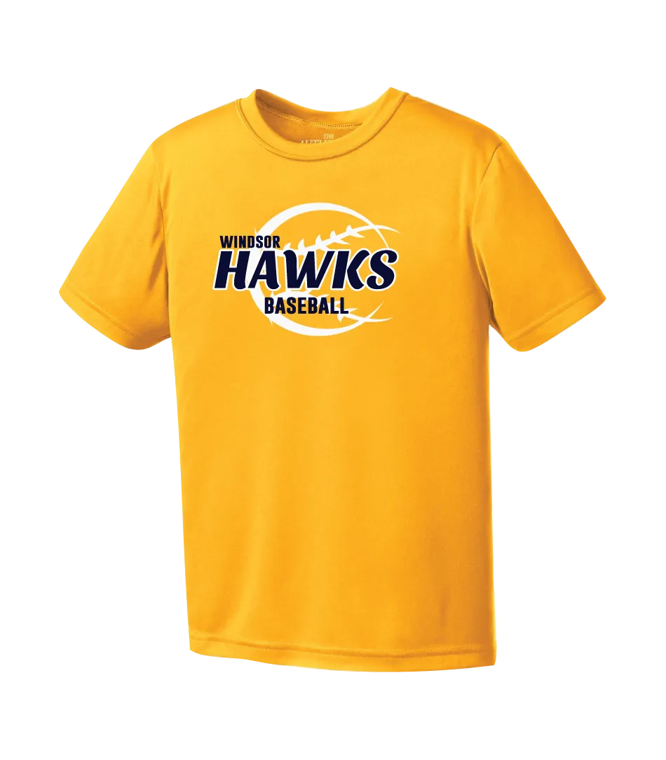 Hawks Baseball Youth Dri-Fit T-Shirt with Printed Logo