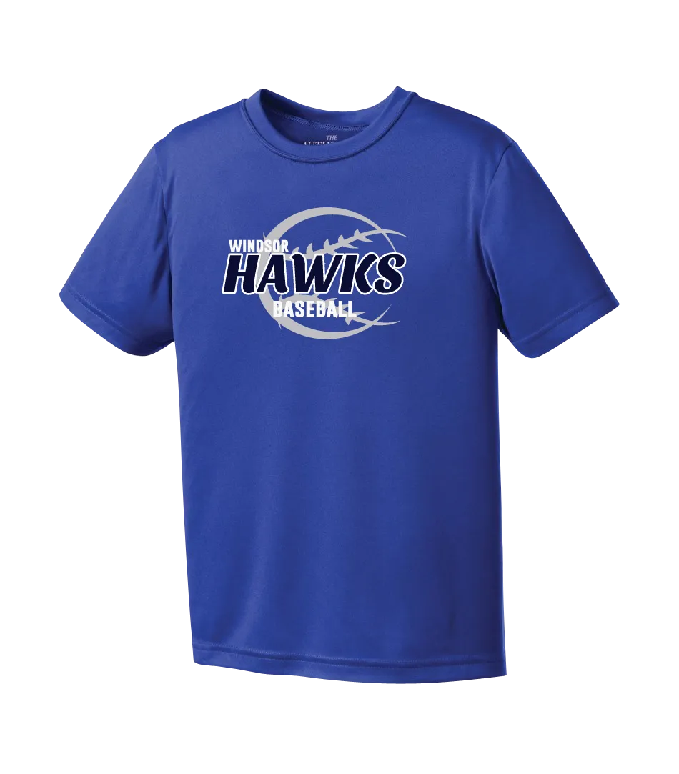 Hawks Baseball Youth Dri-Fit T-Shirt with Printed Logo