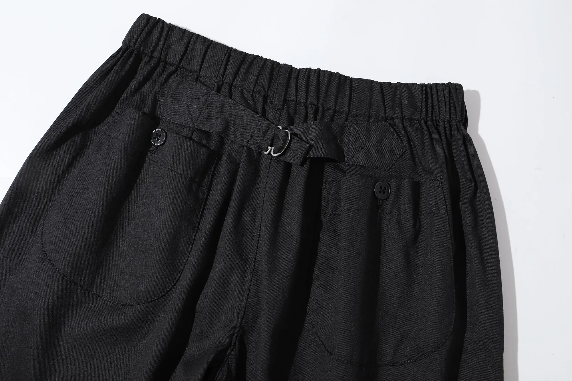 Incense Harbour Cotton Twill Tuck Pants - Black