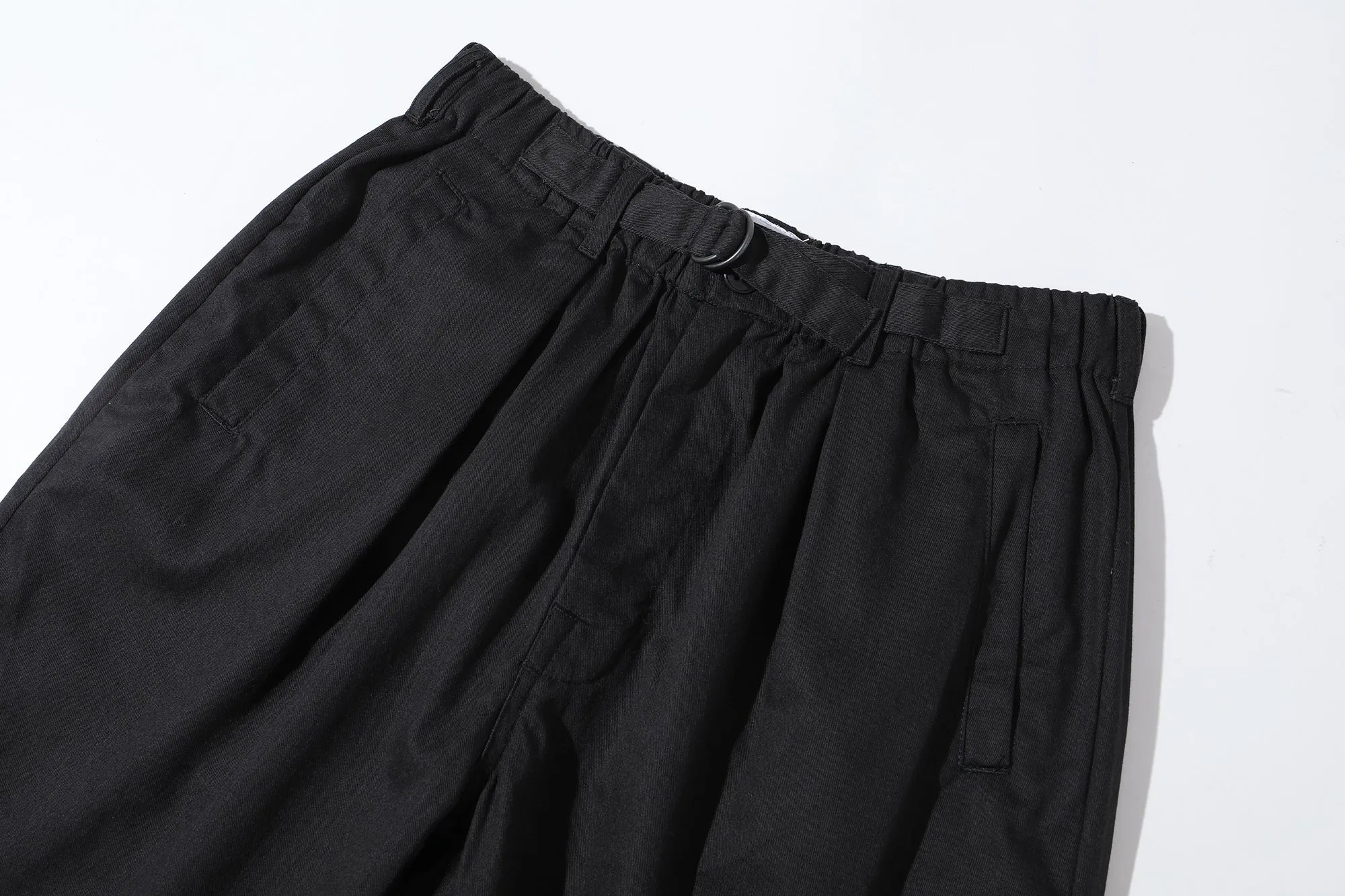 Incense Harbour Cotton Twill Tuck Pants - Black
