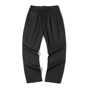 Incense Harbour Cotton Twill Tuck Pants - Black