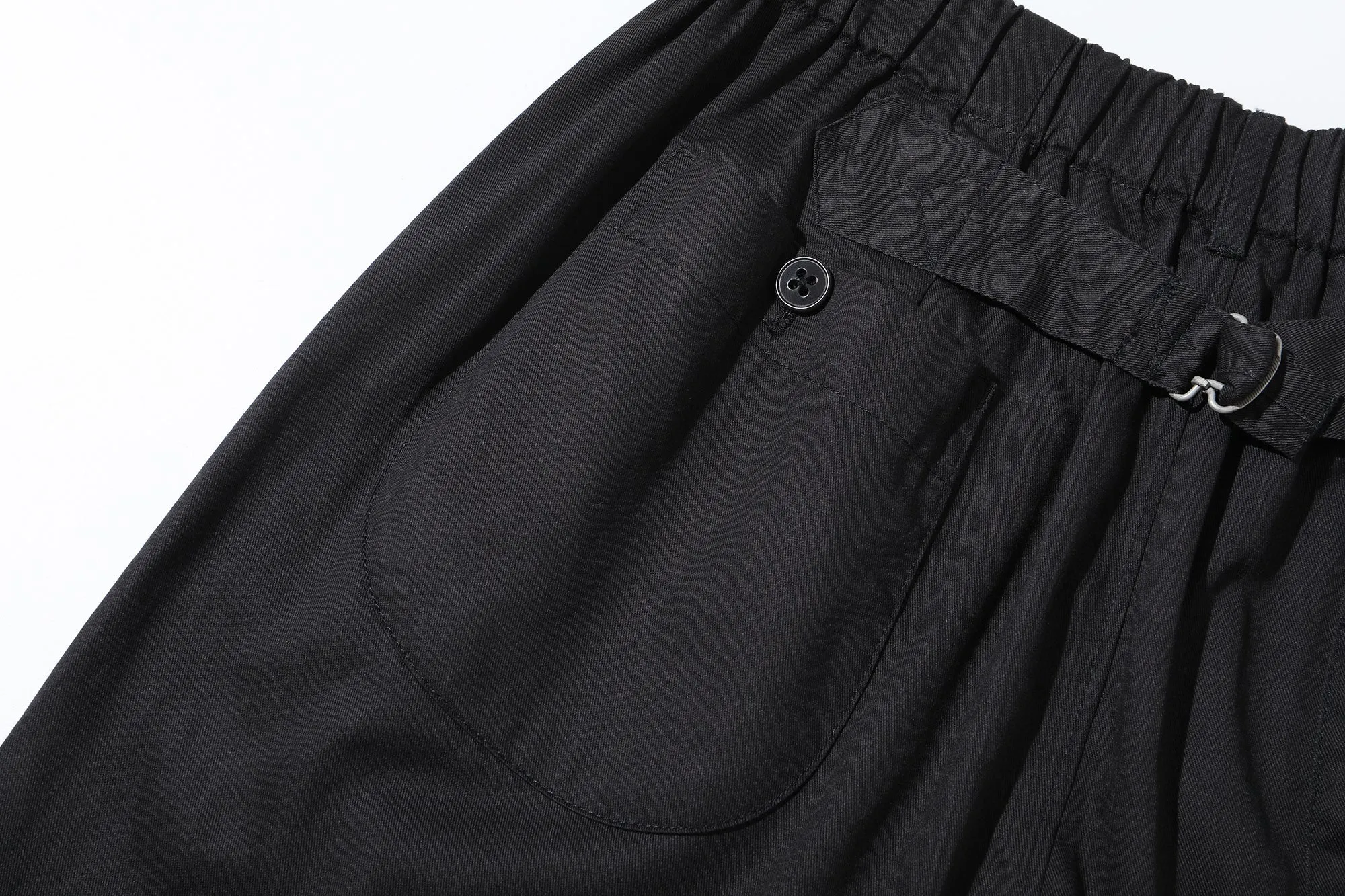 Incense Harbour Cotton Twill Tuck Pants - Black