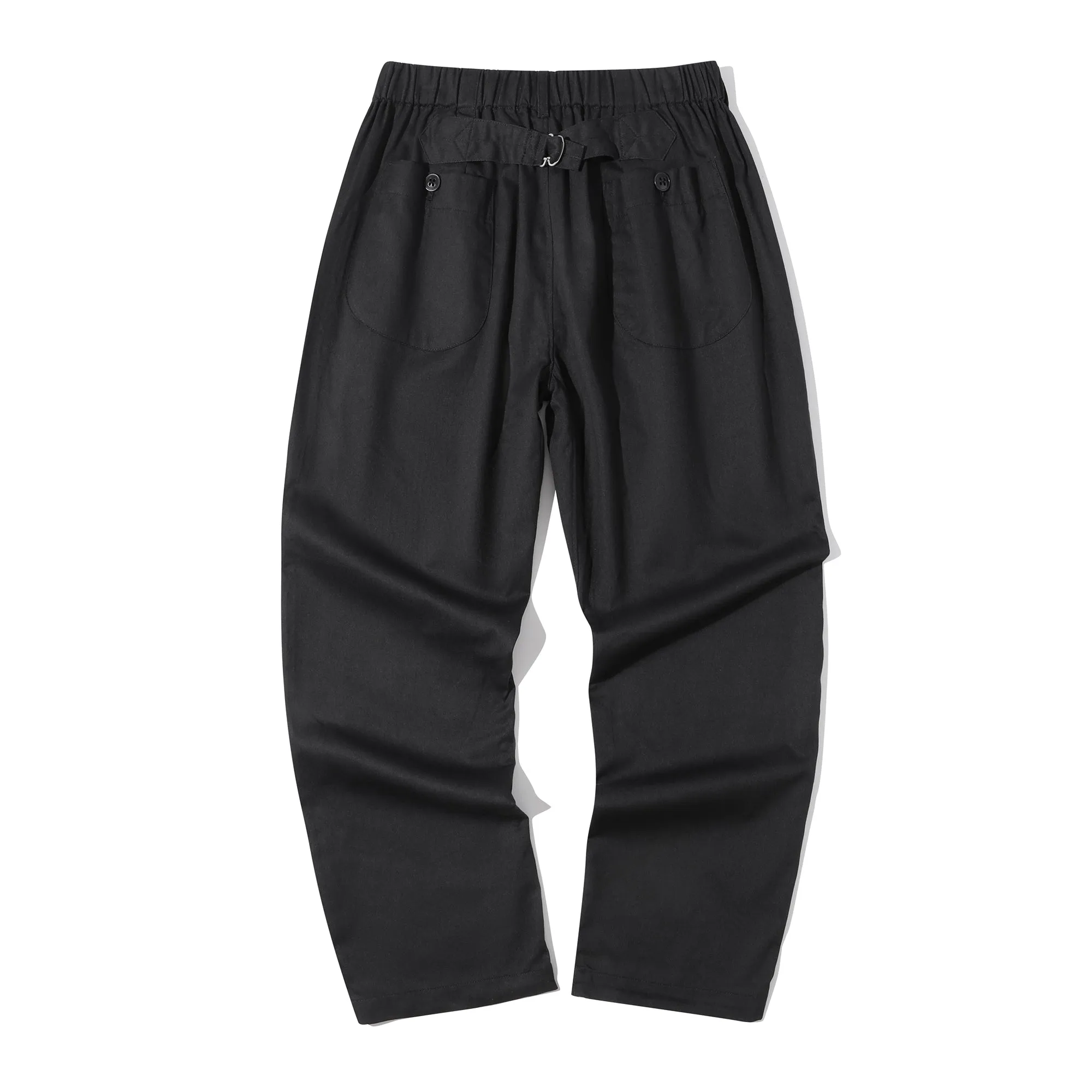 Incense Harbour Cotton Twill Tuck Pants - Black