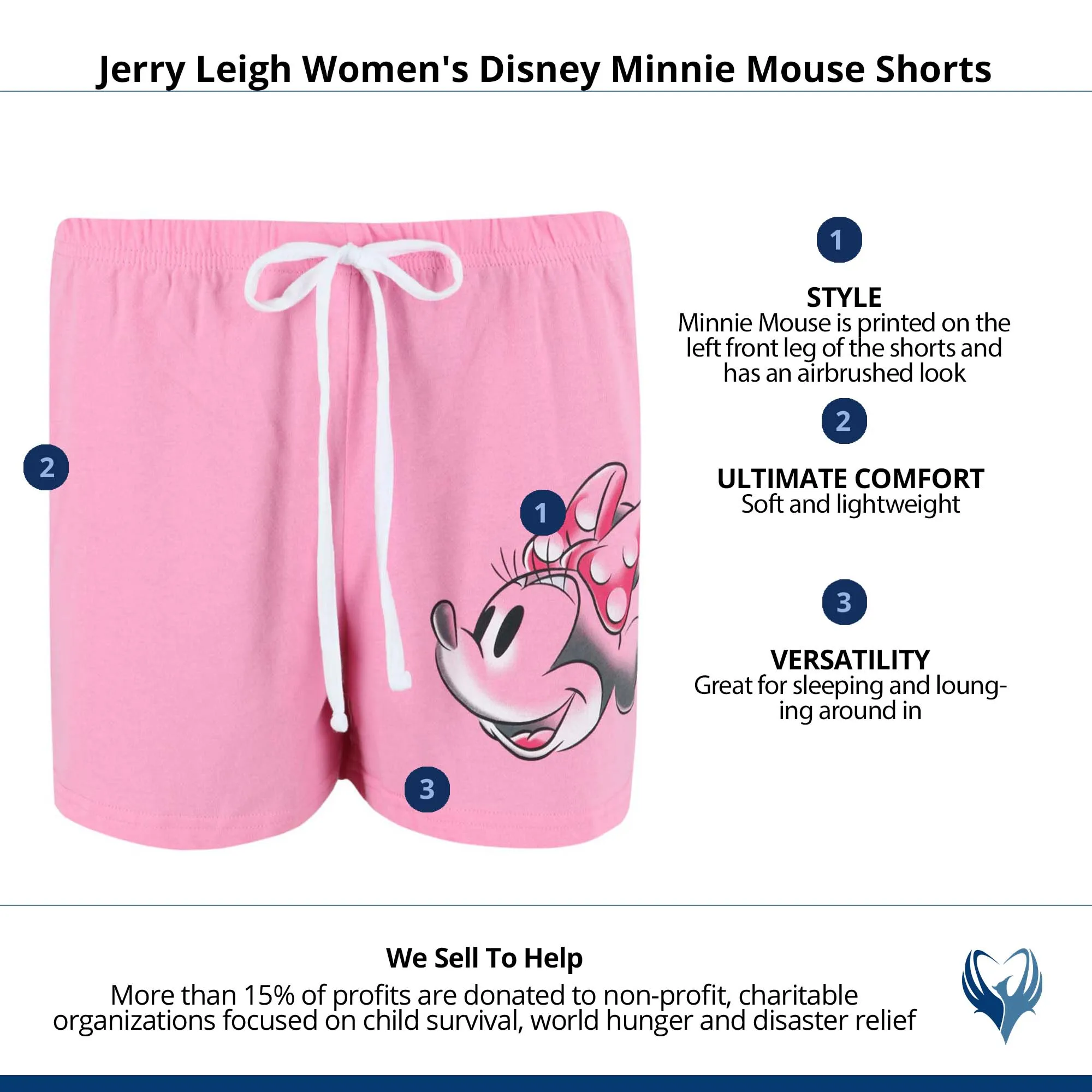 Jerry Leigh Women's Disney Minnie Mouse Shorts