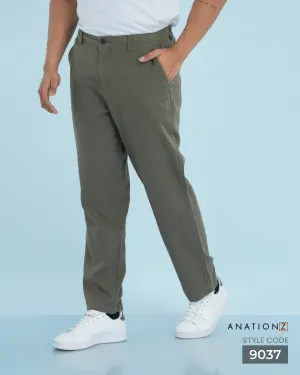 Linen Cotton Relaxed Fit Pants | Old Money Style - Olive