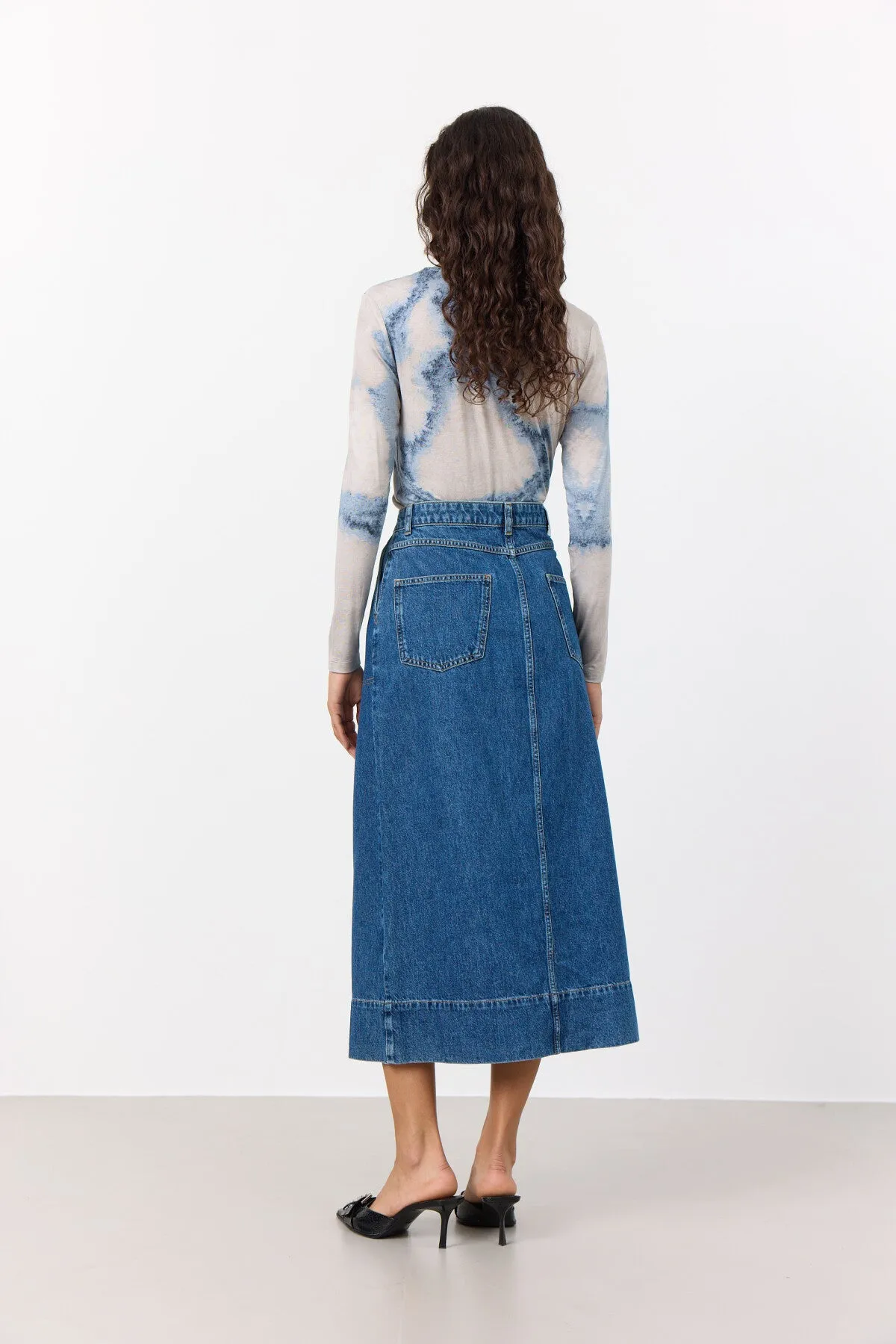 LR-FRILLA 8 Skirt Denim