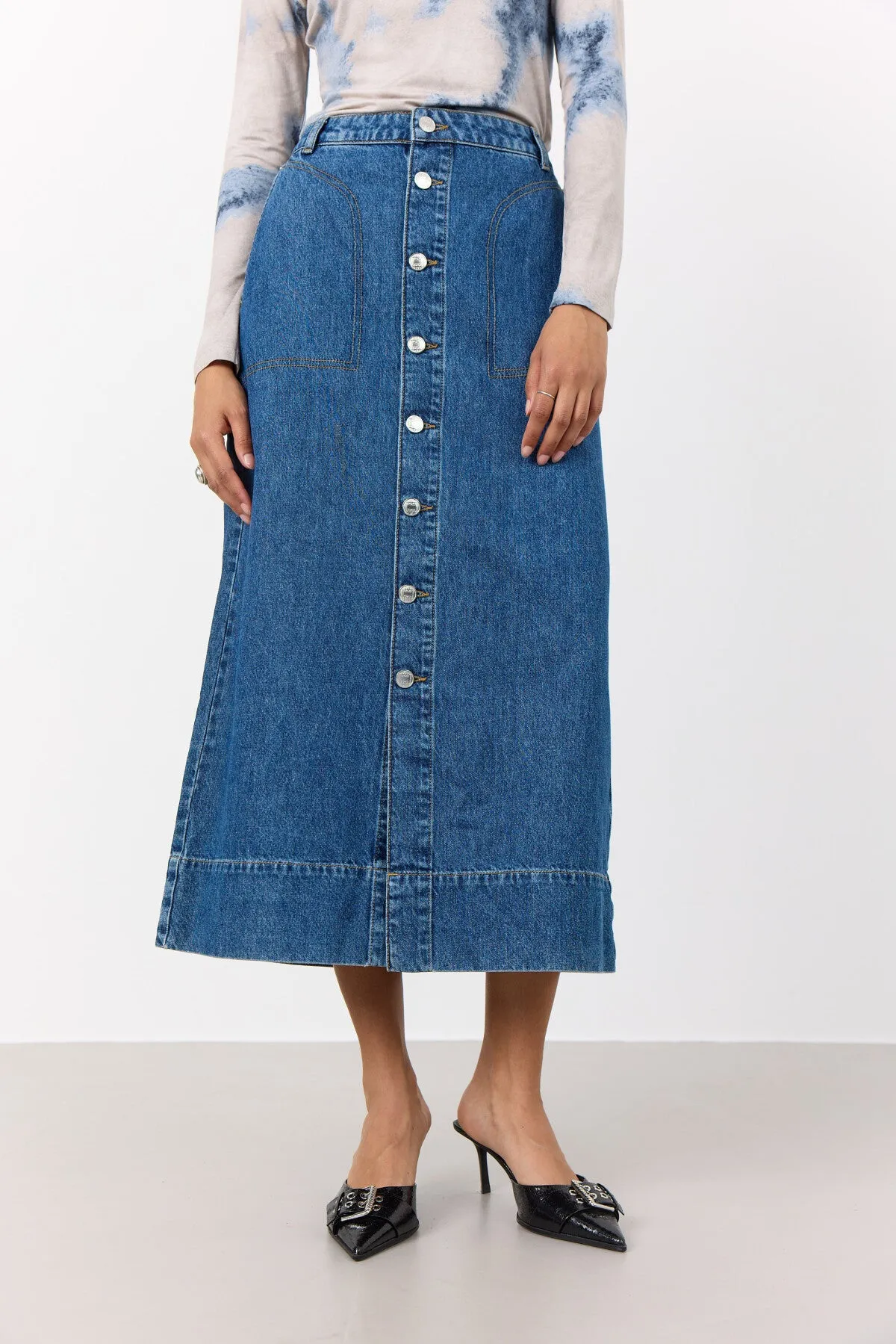 LR-FRILLA 8 Skirt Denim