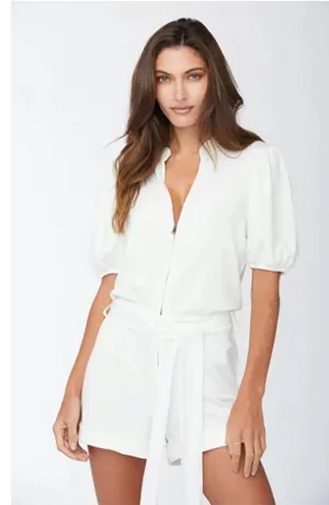 Luna Romper in Navy (shown in White)