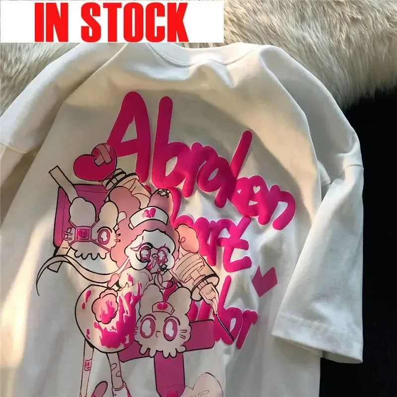 LVSANW Kawaii Women Tshirts Harajuku Anime Graphic Tees Streetwear Top Fashion Summer Short-sleeved Y2k Tops Oversize T-shirt