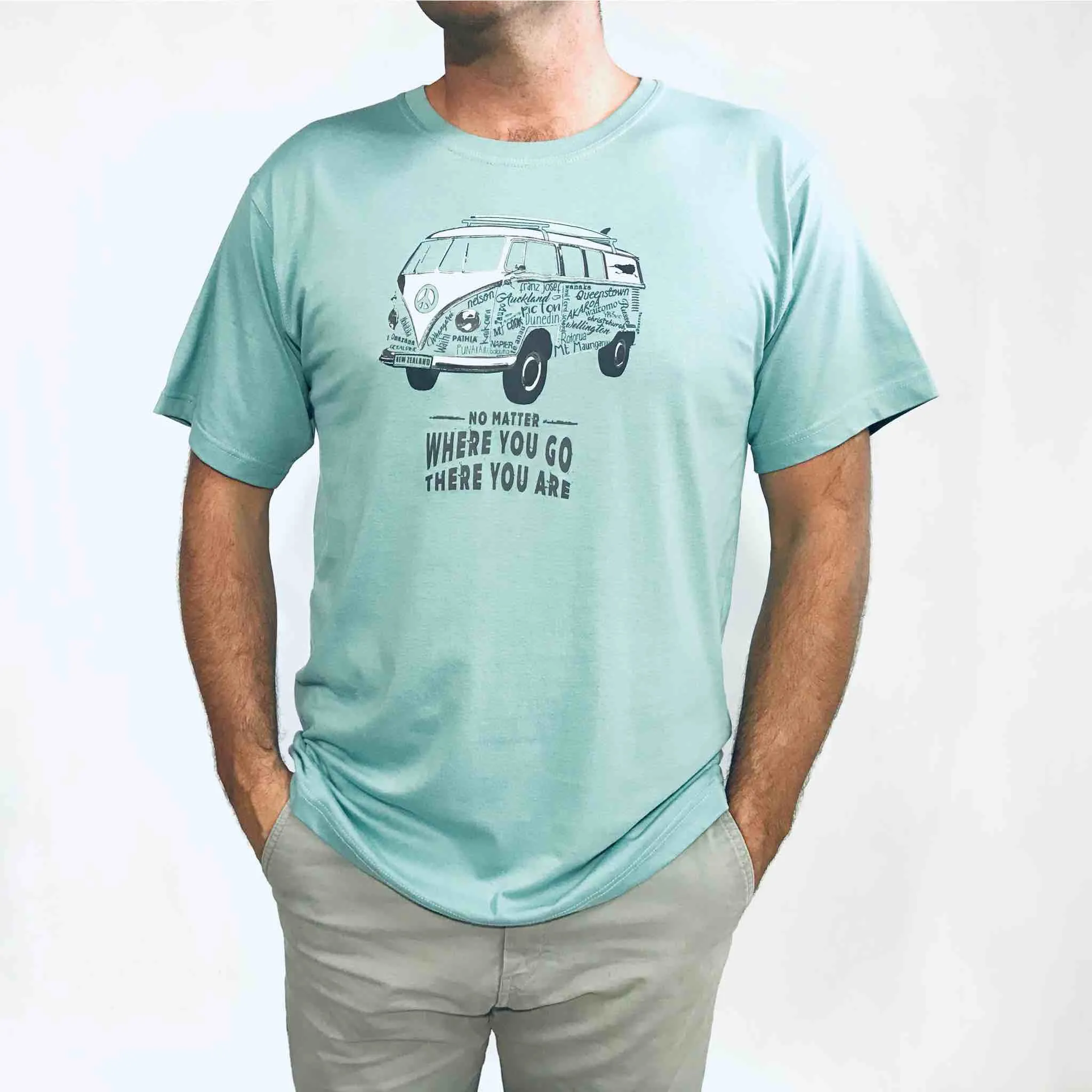Mens New Zealand T Shirt - Kombi Van