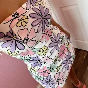 Molly Floral Jean Tube Dress