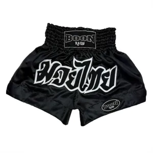 MT02B Muay Thai Shorts BLACK CLASSIC