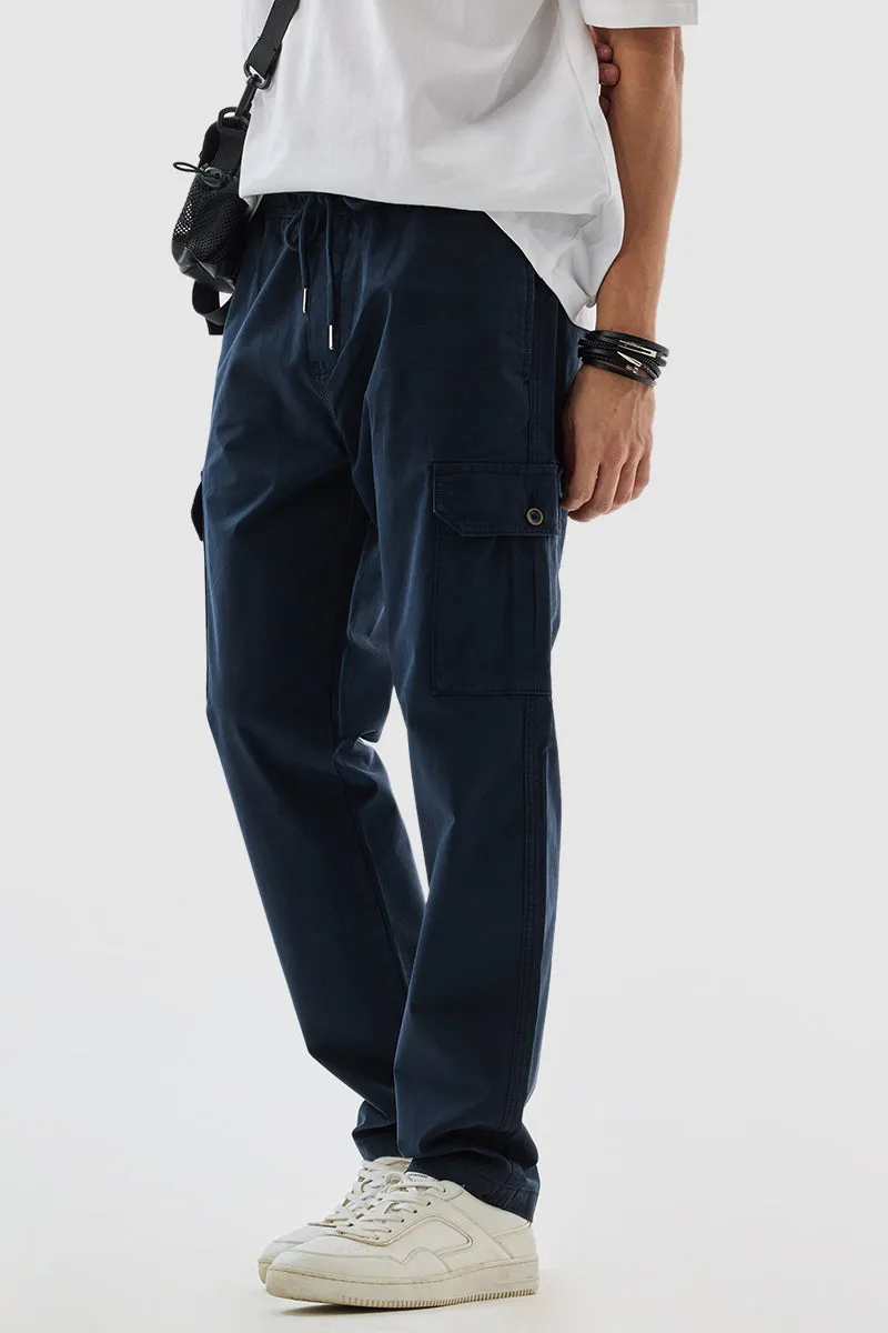 Navy Relaxed Fit Cargo Pants