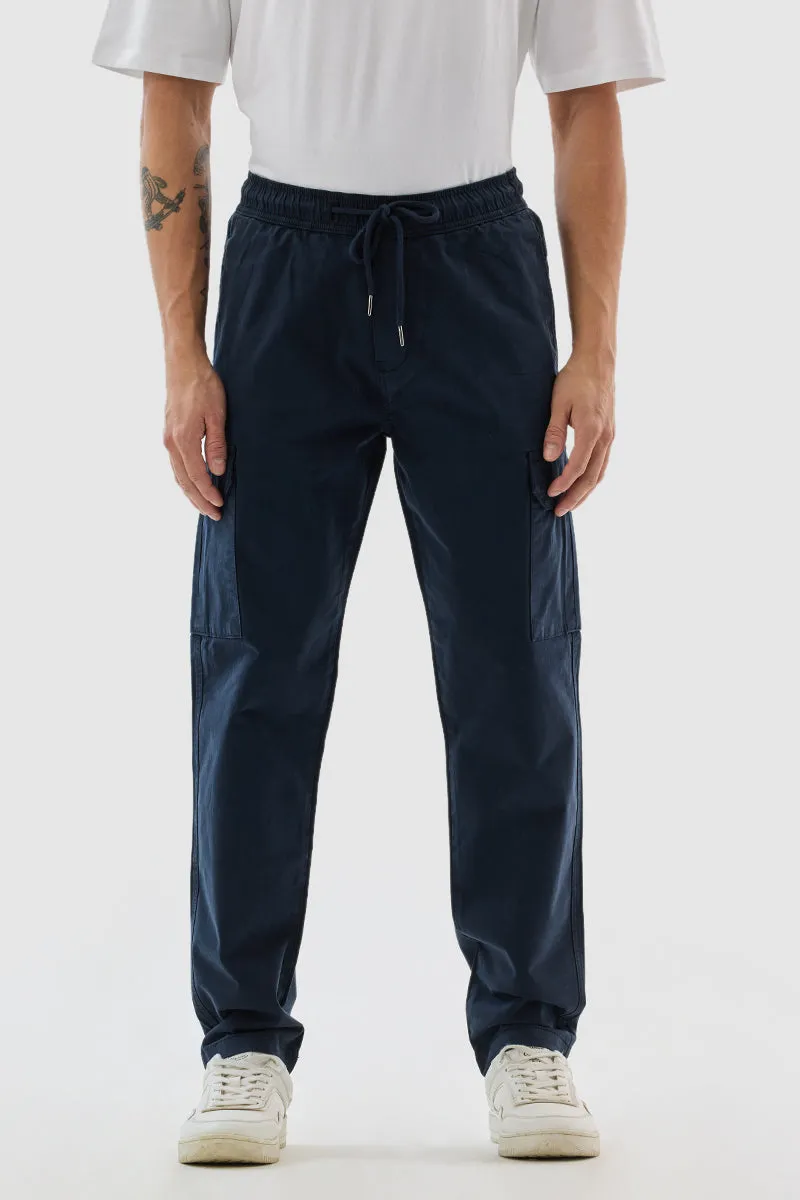 Navy Relaxed Fit Cargo Pants