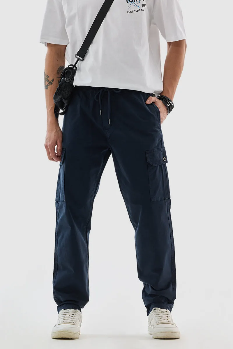 Navy Relaxed Fit Cargo Pants