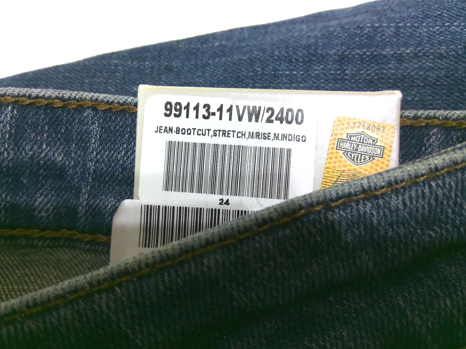 New Harley Women's Mid-Rise Medium Indigo Bootcut Jeans Size 24 99113-11VW