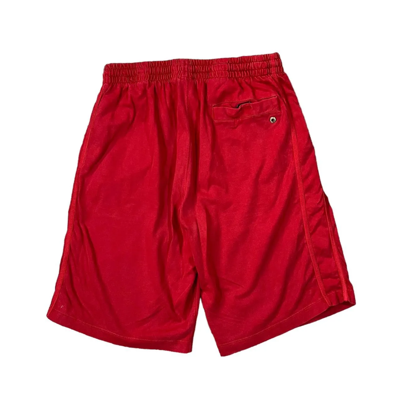 NIKE Classic Embroidered Mini Logo Red Sweat Shorts