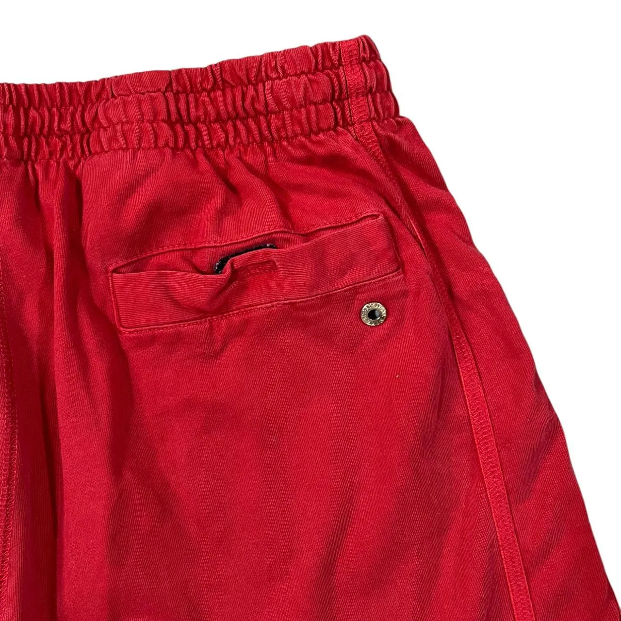 NIKE Classic Embroidered Mini Logo Red Sweat Shorts