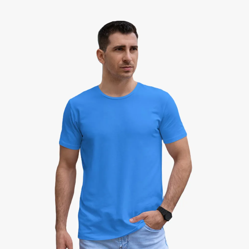 Organic Cotton Regular Fit Half Sleeve Men T-Shirt - Marina