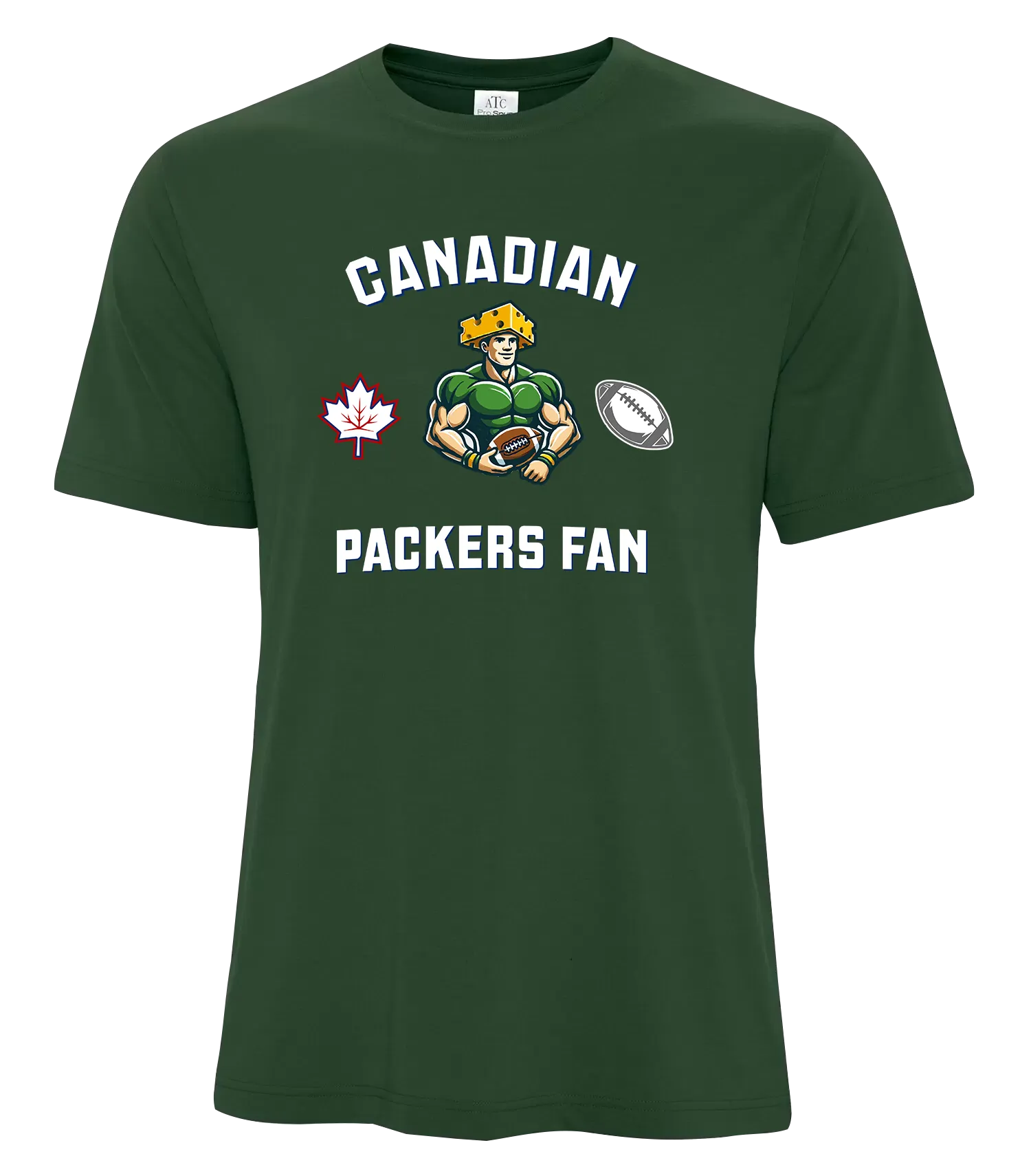 Packers Fan Adult Cotton T-Shirt with Printed Logo