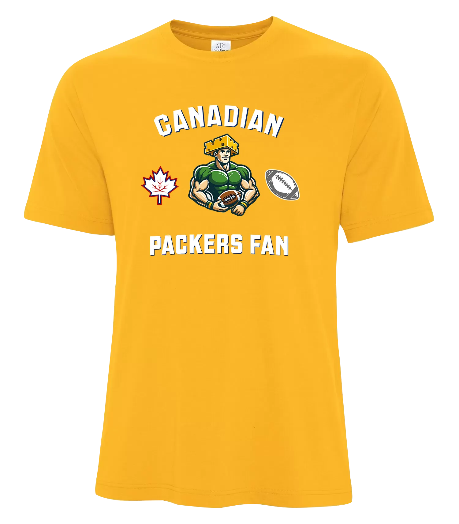 Packers Fan Adult Cotton T-Shirt with Printed Logo