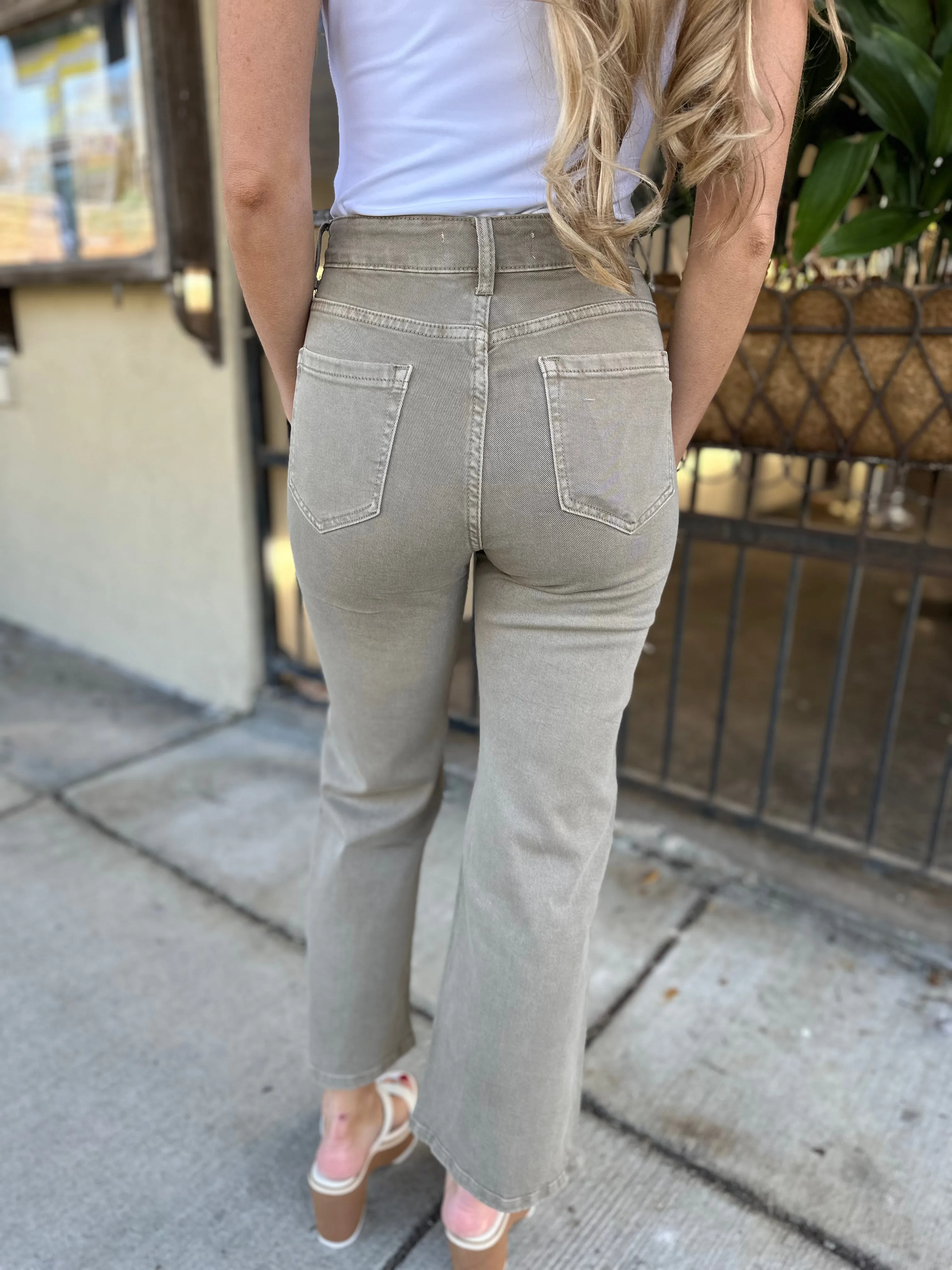 Party Pants Straight Leg Denim- Metallic Gold