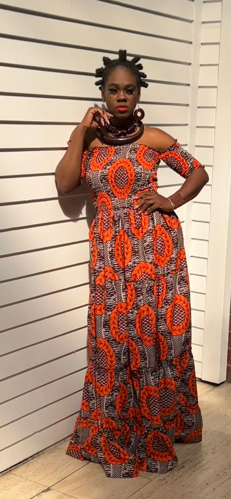 Printed Strapless Dress