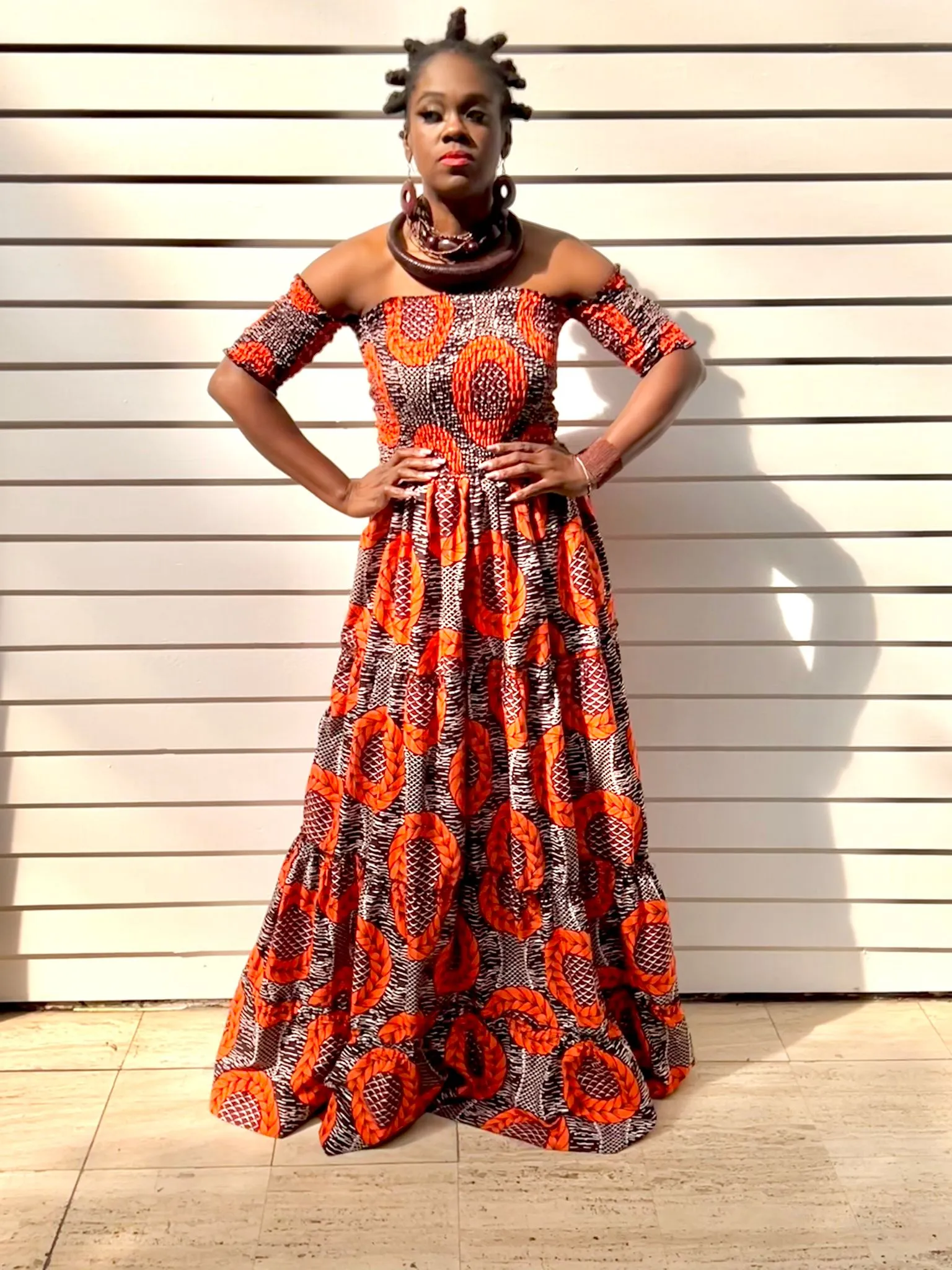 Printed Strapless Dress