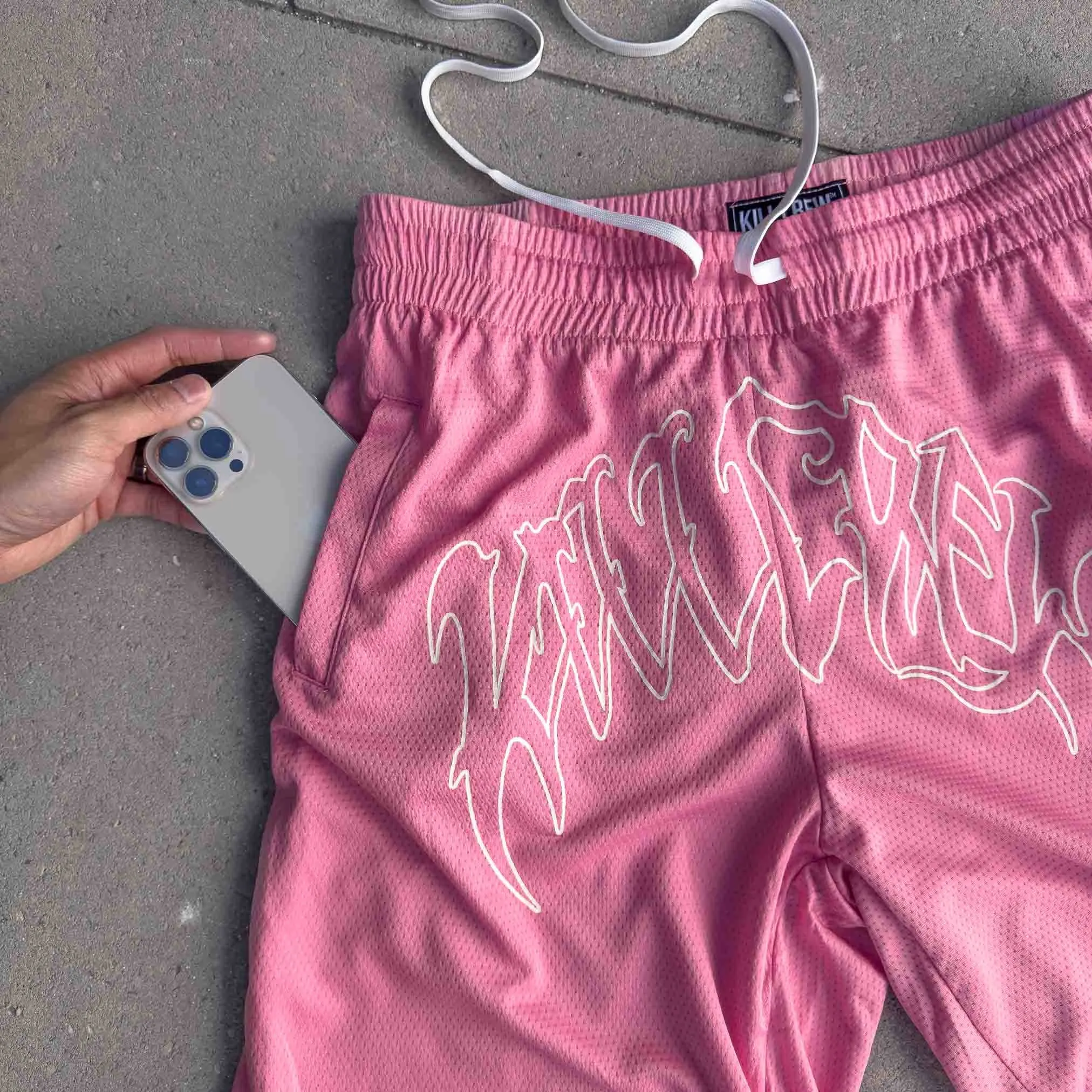 REGULAR CUT "CLASSIC" SHORTS - PINK / WHITE