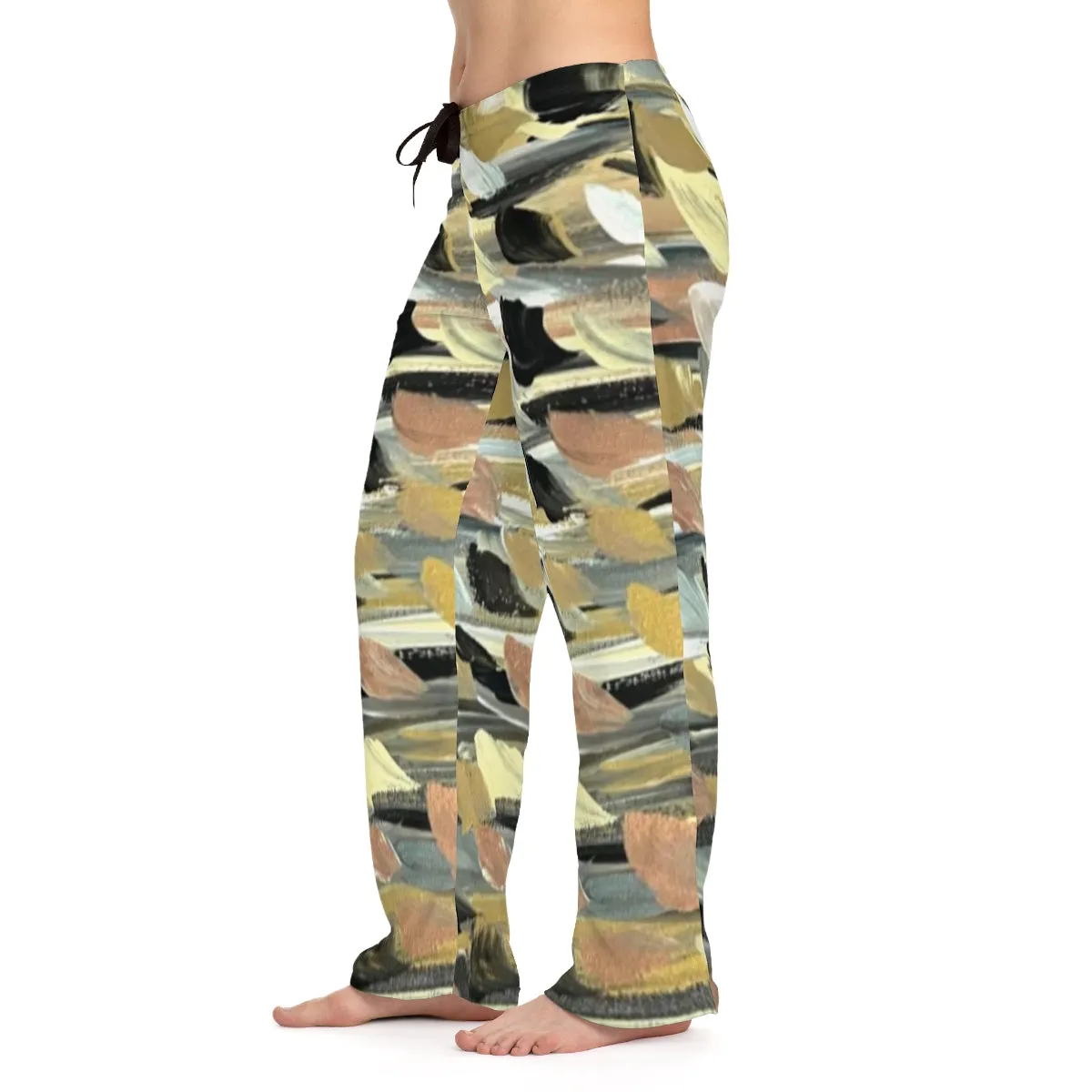 Rose Gold Brushstrokes - Women's Pajama Pants