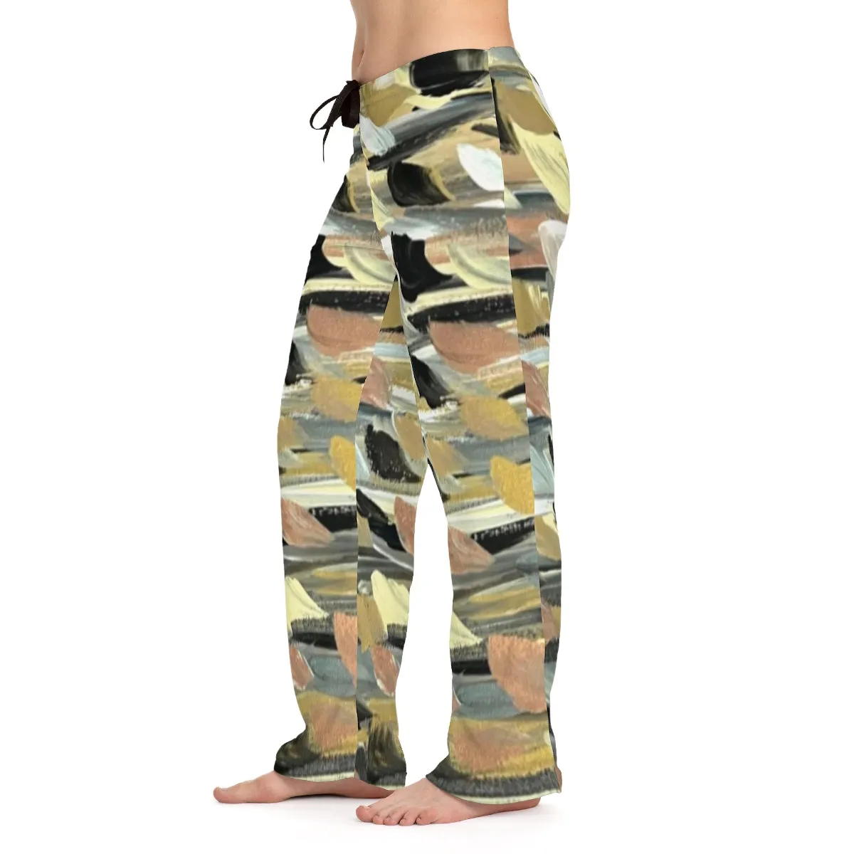 Rose Gold Brushstrokes - Women's Pajama Pants