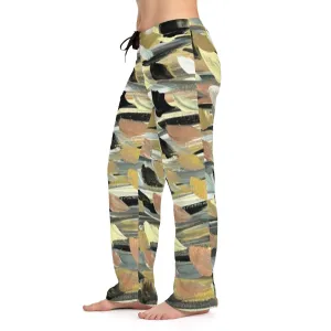 Rose Gold Brushstrokes - Women's Pajama Pants
