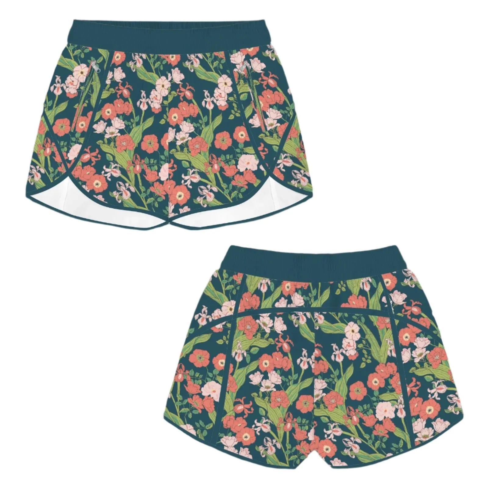 Seychelles 3" Floral Swim Shorts Board Shorts - Pockets, Lined