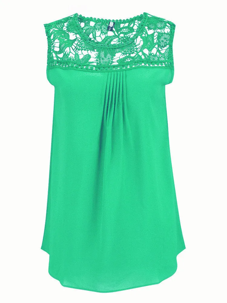 Sleeveless Blouse Tank Tops