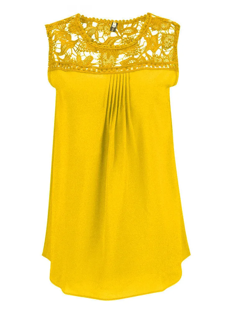Sleeveless Blouse Tank Tops
