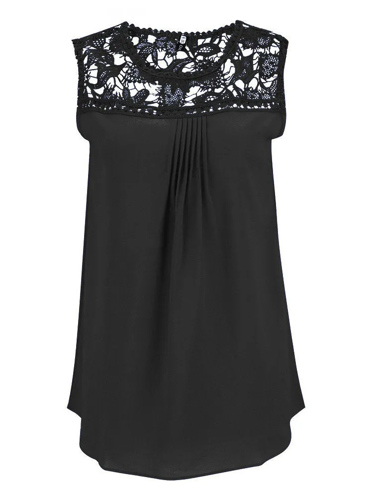 Sleeveless Blouse Tank Tops