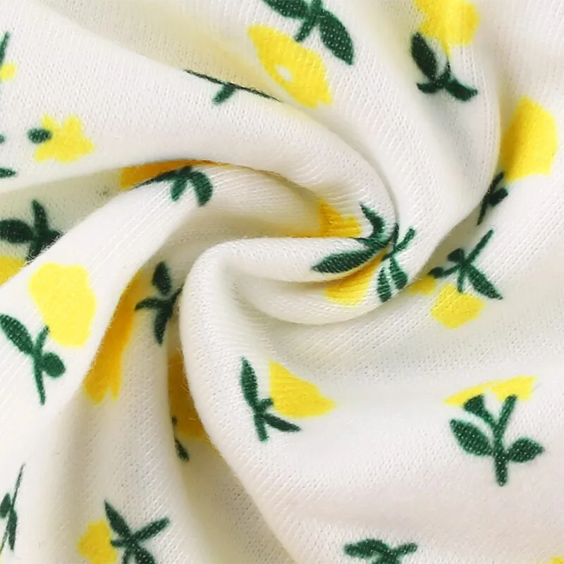 Small Flower Print Cute Tank Top Casual Bow Tie Sleeveless Short Tops