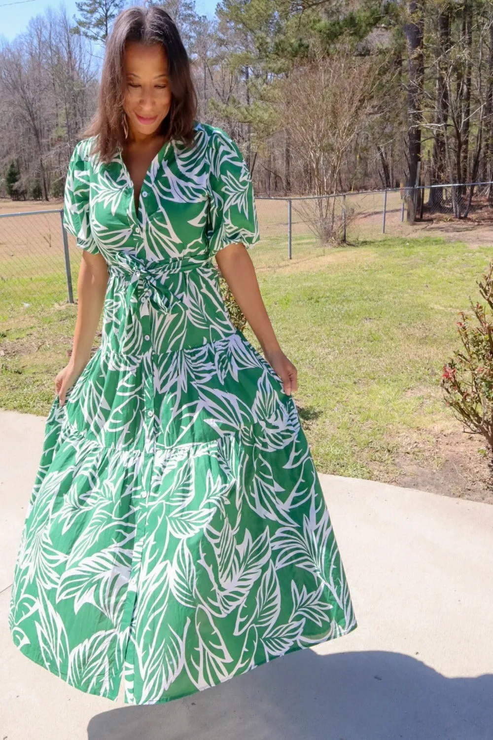 Southern Joy Floral Print Maxi Dress