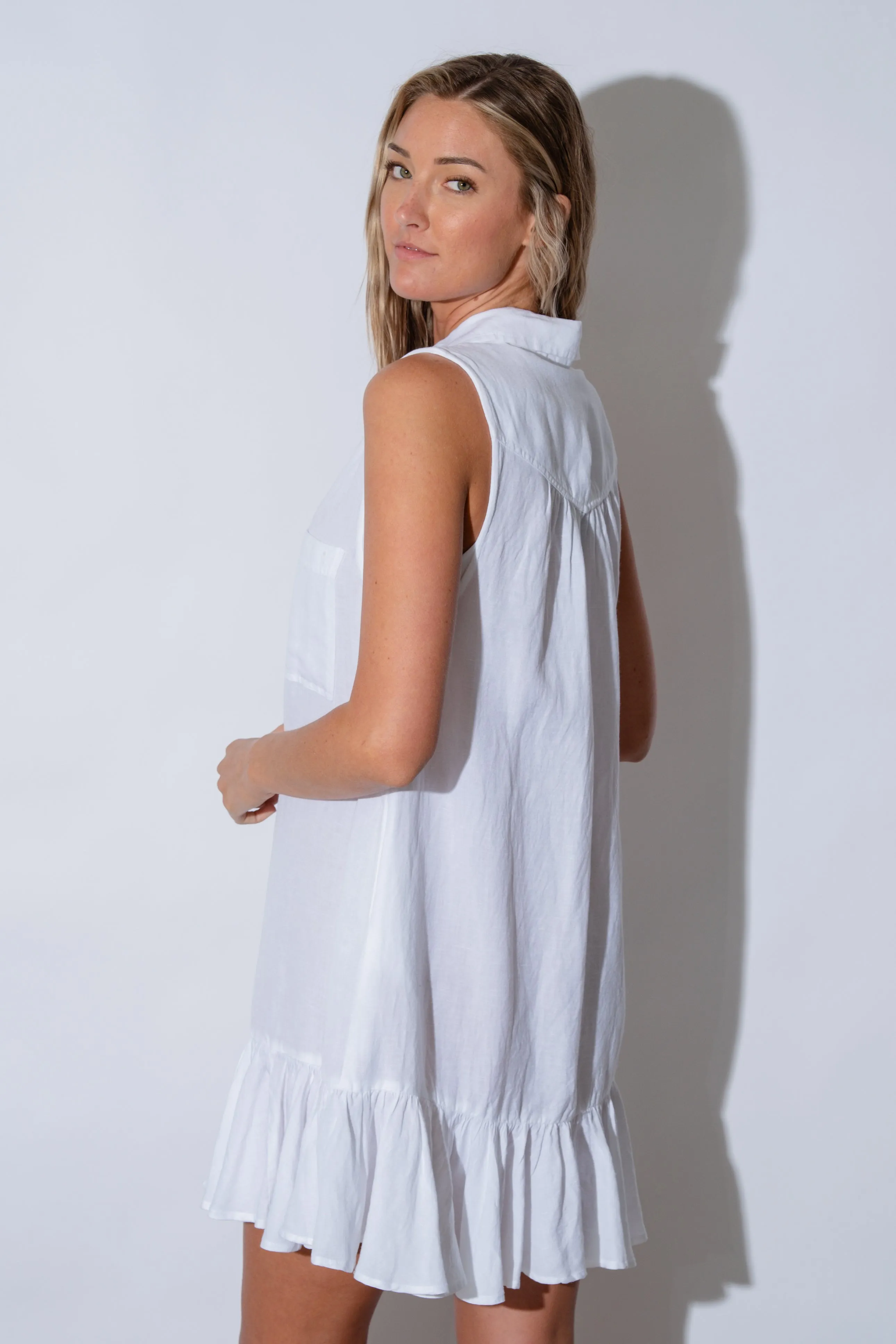 Suki Sleeveless White Dress