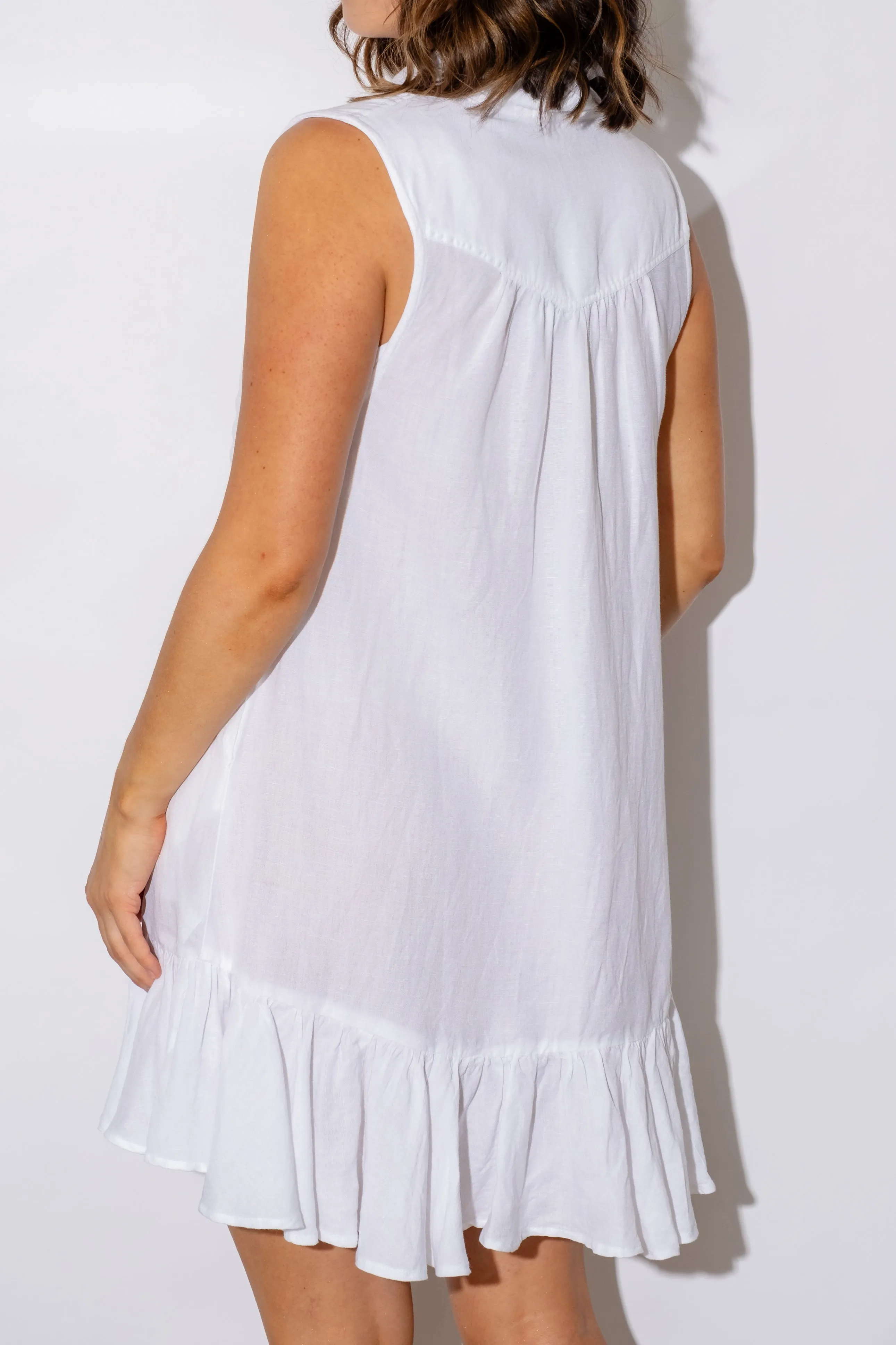 Suki Sleeveless White Dress