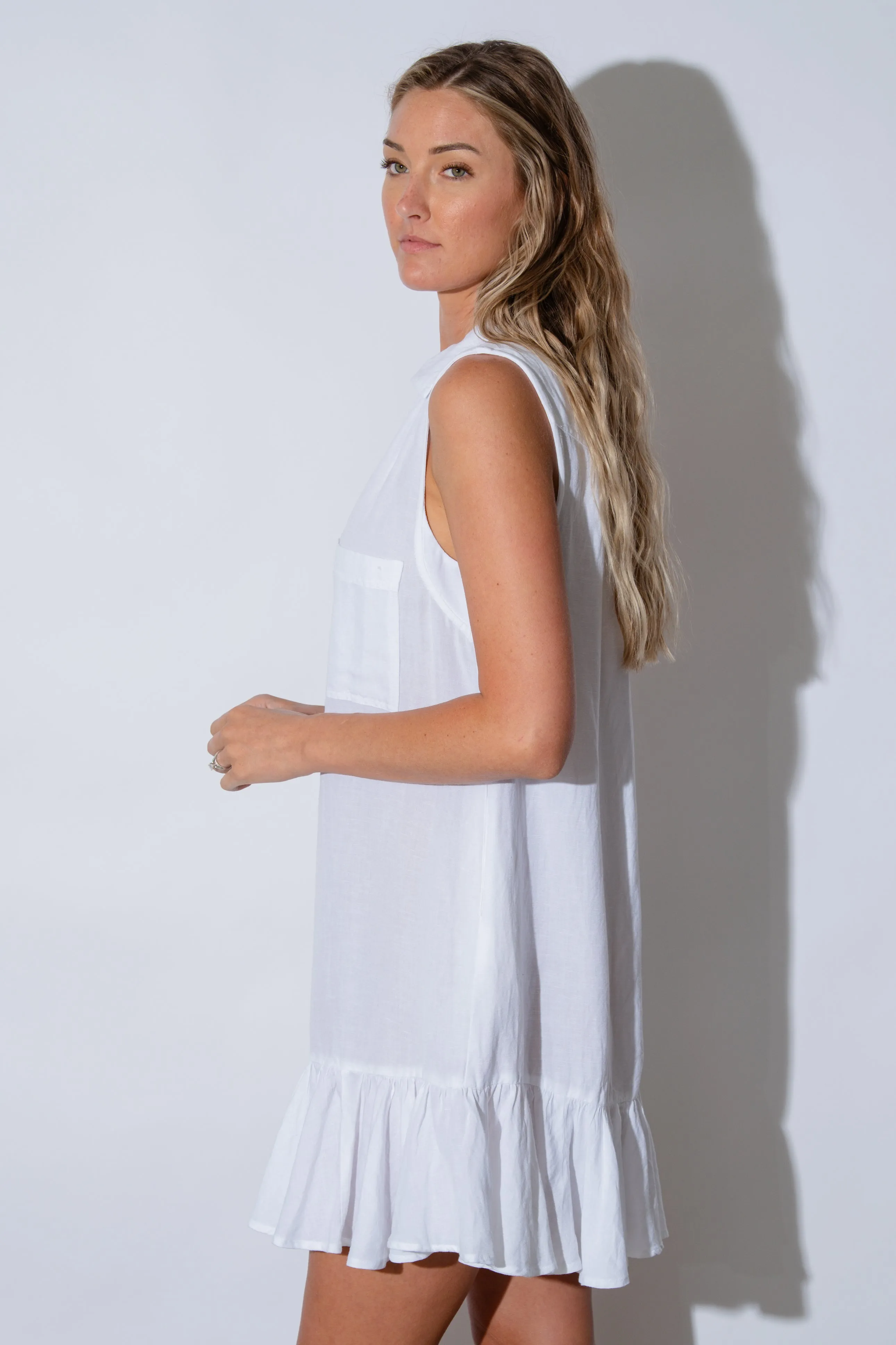 Suki Sleeveless White Dress