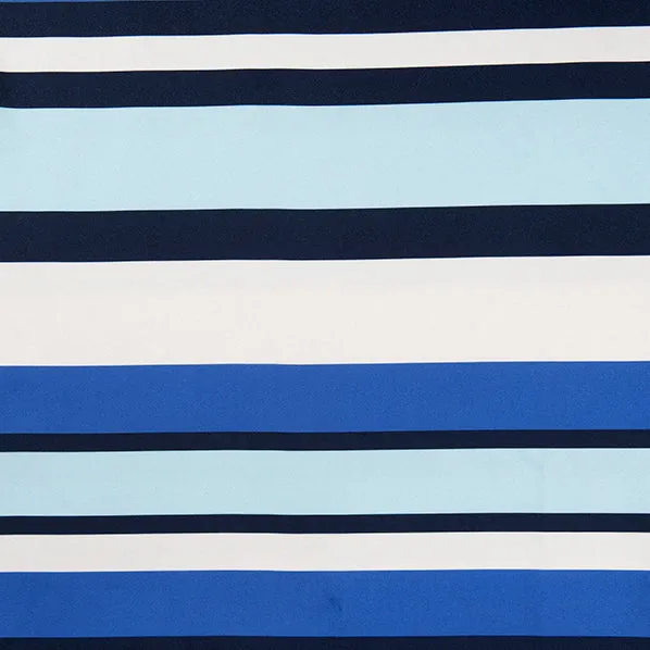 Taffeta Collection Fabric, Stripes Blue- Width 150cm