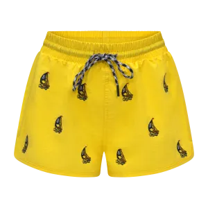THE WOMEN'S CLASSIC SWIM SHORTS-YELLOW