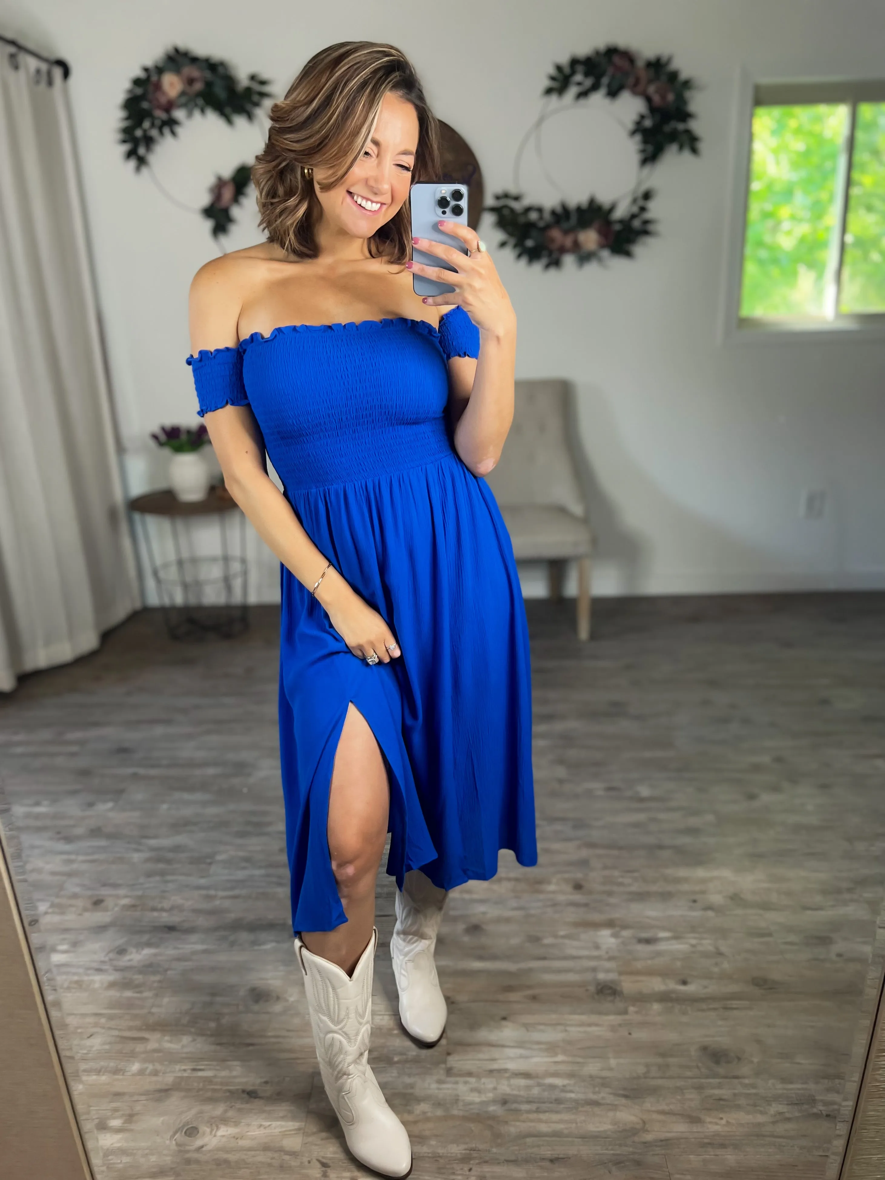 Vacation Destination Dress (Royal Blue)