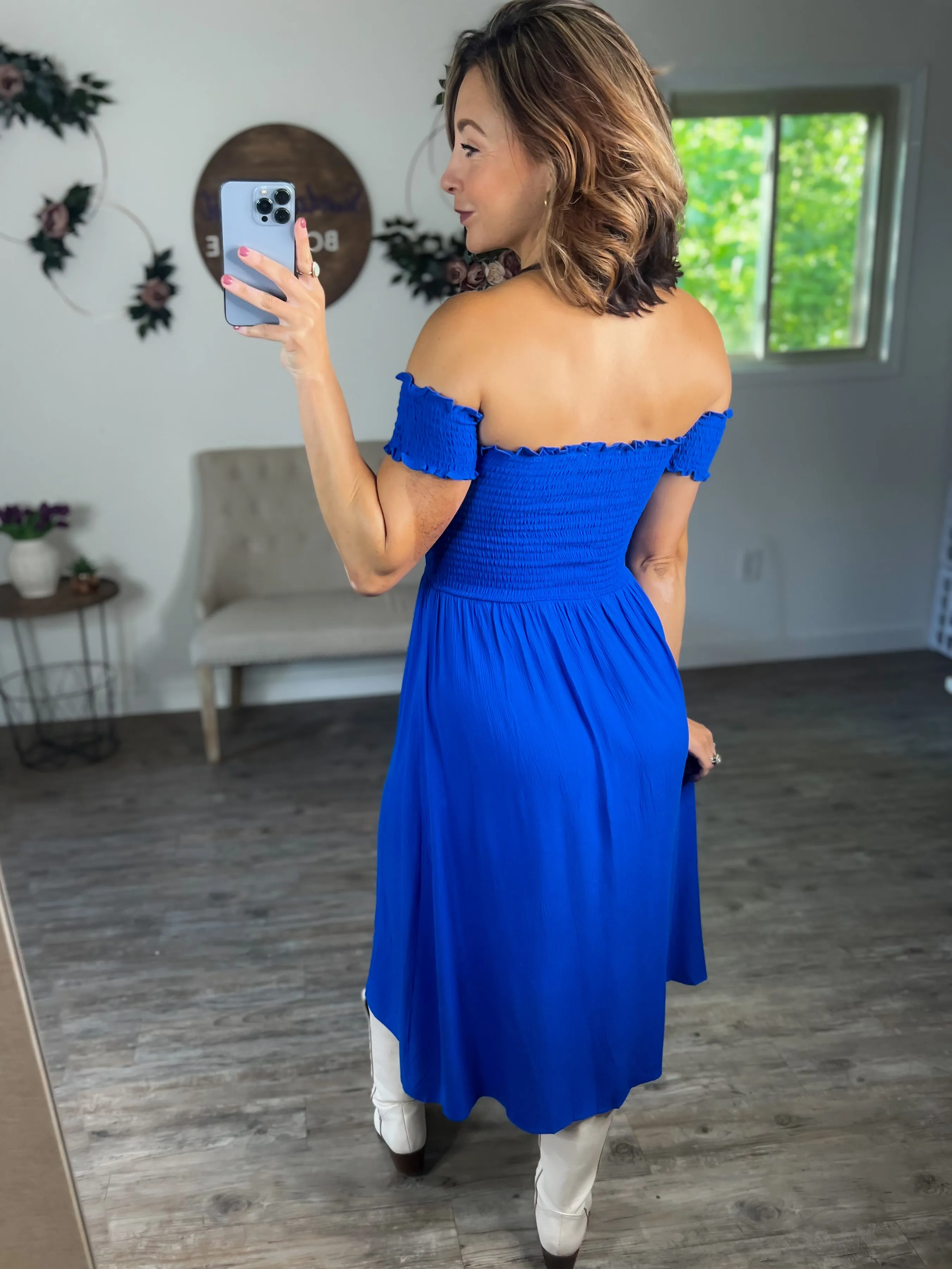 Vacation Destination Dress (Royal Blue)