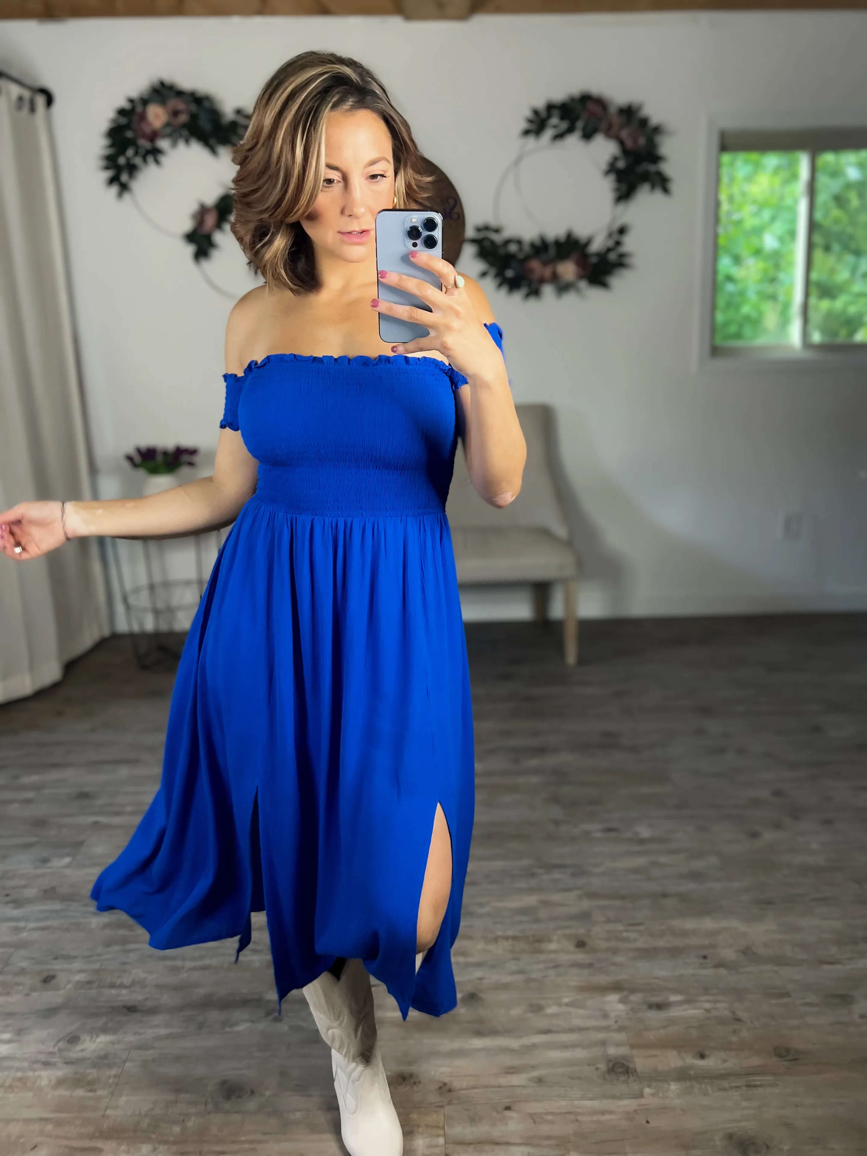 Vacation Destination Dress (Royal Blue)